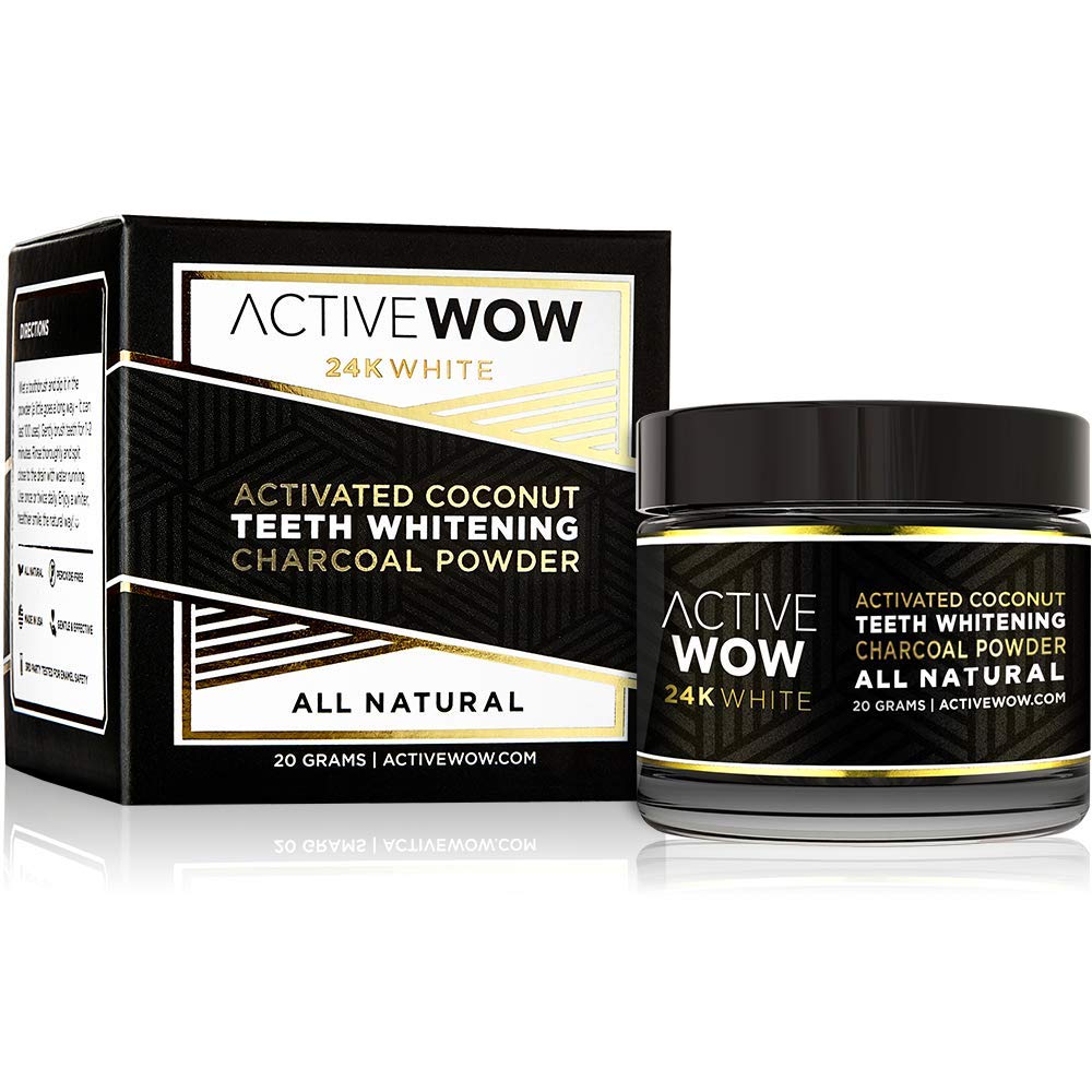 Active Wow Teeth Whitening Charcoal Powder Natural : Beauty