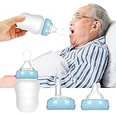 XGOPTS Drinking Aids Feeding Cup for Elderly Adults Disabled Maternity Convalescent with Straw Drink Water Porridge Liquid Feeder with Three Style Spoon Straw Teat Drink Water Porridge Soup 180ml