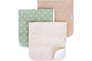 Copper Pearl Premium Baby Burp Cloths - 3-Pack Large Cotton Burp Cloths, Extra Soft Spit Up Rags with 3 Absorbent Layers, Perfect for Baby Boy and Baby Girl Gifts (21" x 10" Size, Santa Fe Set)