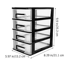 STOBOK Storage Containers, 4 Layers Plastic Storage