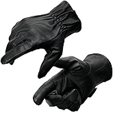 Milwaukee Leather MG7596 Men's Black Leather Motorcycle Rider Unlined Gloves w/Cool-Tec Leather Treatement