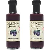 Oregon Growers, Marionberry Syrup - Fruit Syrup for Pancakes and Waffles, Fresh In Season Fruit, Marionberry Spreads, No High-Fructose, No Preservatives, Pancake Syrup - 8 Oz (2-Pack)