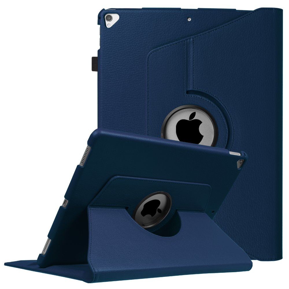 FINTIE Rotating Case for iPad Pro 12.9 (2nd Gen) 2017 / iPad Pro 12.9 (1st Gen) 2015-360 Degree Rotating Stand Case with Smart Protective Cover Auto Sleep/Wake, (Navy)