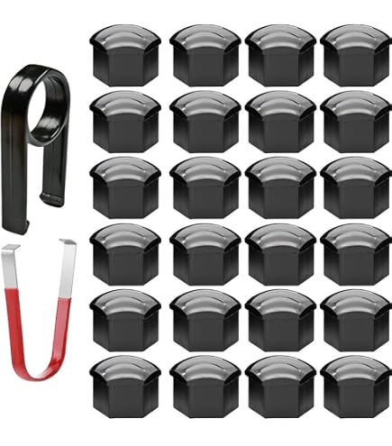 Lot De 20 Cache-Écrous De Roue 17 Mm Rouge - Capuchons Anti-Poussière Plastique Pour Jantes - Look Sportif !