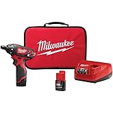 Milwaukee 2401-22 M12 12-Volt Lithium-Ion 1/4 in. Hex Cordless Screwdriver Kit