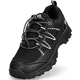 UOVO Boys Girls Hiking Shoes Kids Waterproof Running Trail Fashion Sneakers Breathable Lightweight Non-Slip Outdoor Walking Sports Shoe(Little/Big Kids)