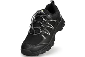 UOVO Boys Girls Hiking Shoes Kids Waterproof Running Trail Fashion Sneakers Breathable Lightweight Non-Slip Outdoor Walking Sports Shoe(Little/Big Kids)