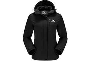 CAMEL CROWN Women's Waterproof Ski Jacket Windproof Hooded Winter Coat Warm Inner Jacket Outdoor Hiking