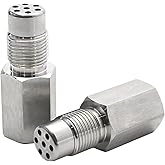 UOIENRT 2pcs Universal O2 Oxygen Sensor Adapter Mini Catalytic Converter for Exhaust Downstream Pipe, 304 Stainless Steel