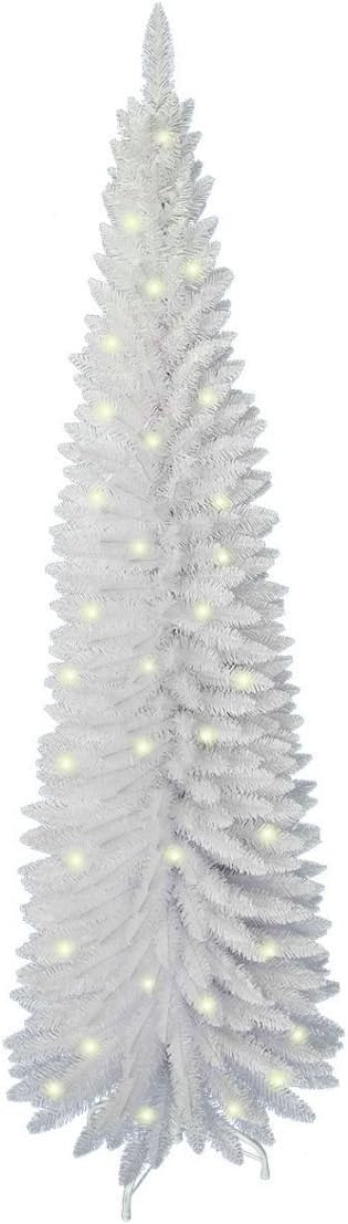 Featured image of post Slim White Pre Lit Christmas Tree