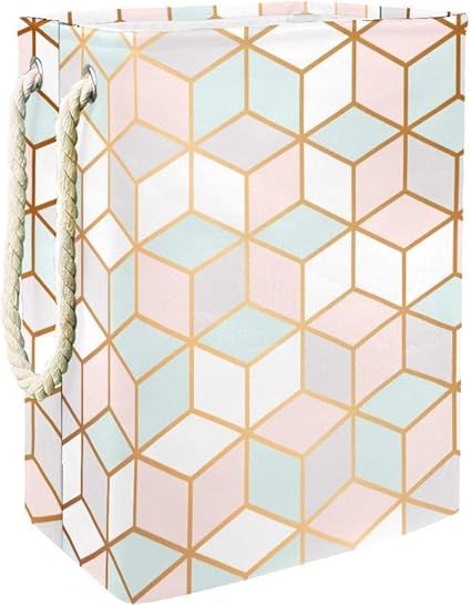 Panier De Rangement Cube Geometrique Panier A Linge Sale De Vetements Impermeable Pliable 49x30x40 5 Cm Amazon Fr Bebes Puericulture