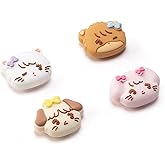 GeekShare 4PCS Switch Thumb Grip Caps,Kawaii Thumbstick Caps,Soft Silicone Joystick Cover Compatible with Switch/OLED/Lite - Mikko Sweet Thoughts