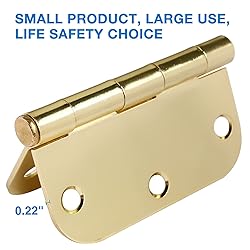 Rounded Door Hinges 3-1/2" x 3.5 inch, 5/8