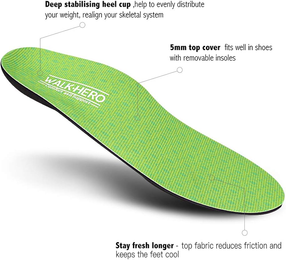Plantar Fasciitis Feet Insoles Arch Supports Orthotics Inserts Relieve Flat Feet, High Arch, Foot Pain: Shoes