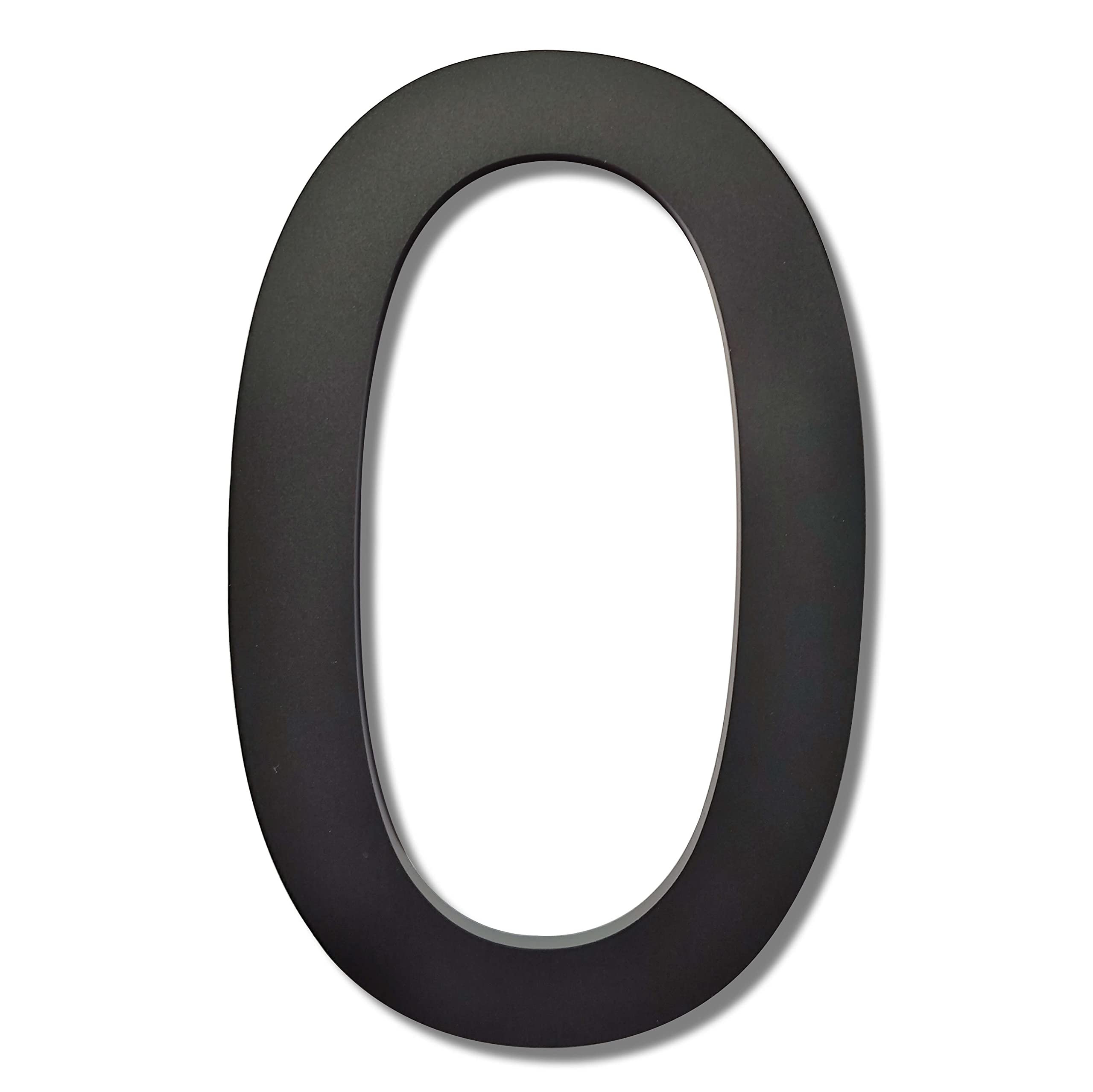 Ywonoby 8 Inch House Numbers for Outside-Large Modern 3D Floating Door Numbers-Weatherproof and Easy to install-Matte Black Acrylic Number (0)
