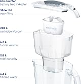 AQUAPHOR Amethyst Fridge Water Filter Jug with 3 Maxfor+ Cartridges 2.8 L view 3
