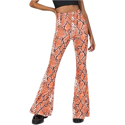 Hengshikeji Clearance Pants for Womens, High-Waist Women Floral Loose Wide Leg Pants Bell-Bottoms Lounge Yoga Trousers
