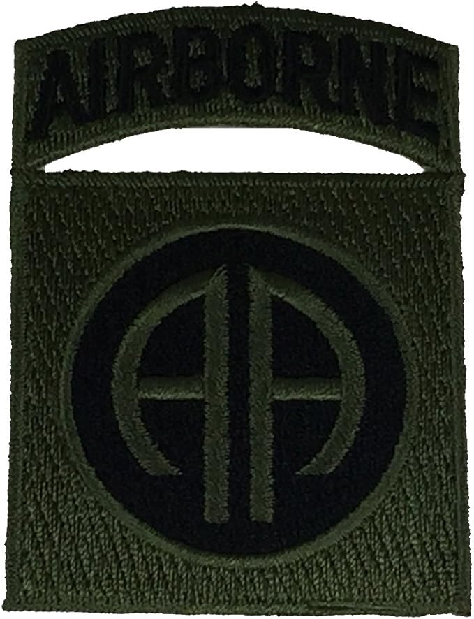 US ARMY 82ND AIRBORNE SHOULDER UNIT INSIGNIA PATCH GREEN