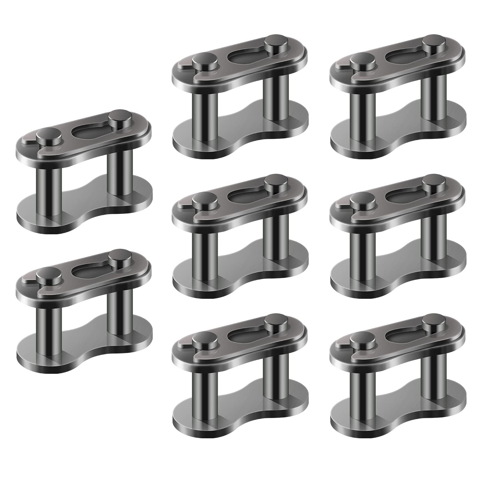AIEX 8pcs #428 Chain Master Links, Steel Alloy Heavy Duty Roller Chain Connector Links for Bike Bicycle Mini Bike Karting Pit ATV Scooter