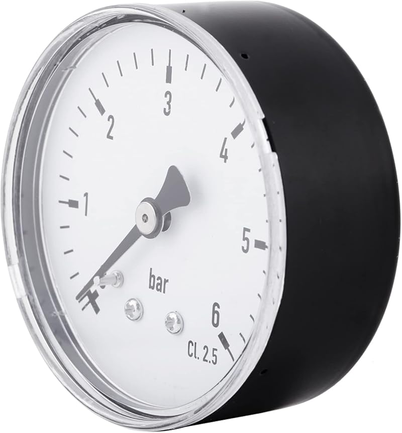 Hilitand Hydraulic Oil Pressure Gauge 0-6 Bar 1/4 NPT Metal Case High Precision