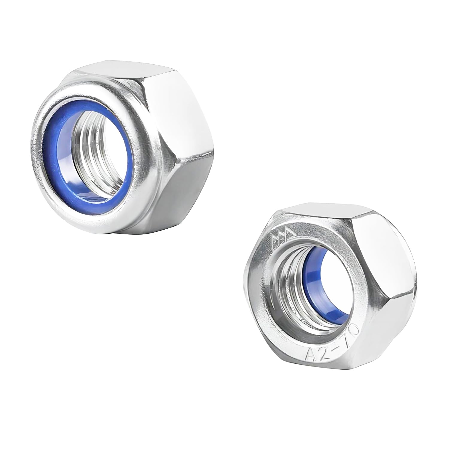 Ctyjia 20Pcs 304 Stainless Steel Metric Hex Lock Nut M8, Self-Locking Nuts for Fasteners, Stop Nuts, Clamping Nuts