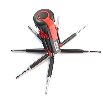 Shining Stars 8 in 1 Screwdriver Set Multi Functioning With Powerful 6 Led Torch Lights