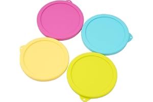 LUVCOSY 2 Cup Silicone Replacement Lids Storage Cover for Anchor Hocking Glass Bowls (Container not Included) 4 Pack Microwave, Dishwasher and Freezer Safe