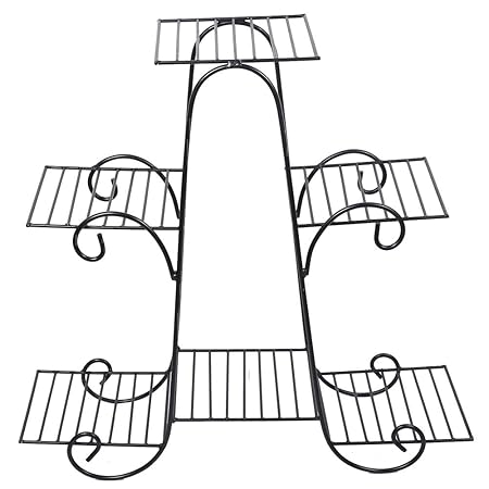 Kraft Seeds Presents Light Weight Strong and Durable Metal Stand for 6 Pots/Planters (Model: KSMP1200)