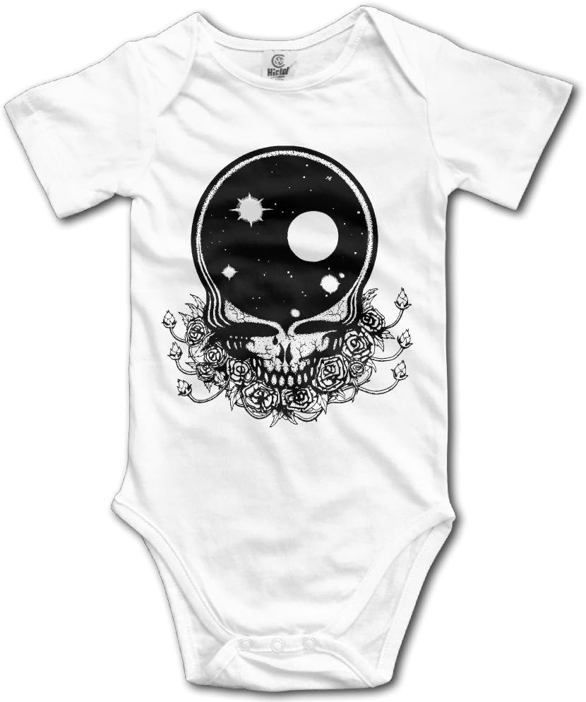 Unisex Space With Greatful Dead Logo Baby Rompers Baby Onesie Short Slev
