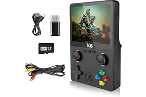 UGTENVERSI Handheld Retro Game Console with 32G TF Card ,Preloaded 10,000+ Games, Retro Gaming Console Supported 11 Emulators 3.5-inch IPS Screen (Black)