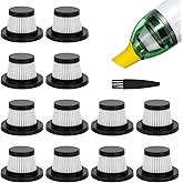 Vacuum Filters Replacement: for Vacuum Cleaner as Seen on TV, Washable Hepa Filter for Compact Cordless Vacuum, High Efficiency Filters for Vac (12 Pack)