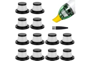 JOASINC Duck Vacuum Filters Replacement: for Horsepower Duck Vacuum Cleaner as Seen on TV, Washable Hepa Filter for Duck Compact Cordless Vacuum, High Efficiency Filters for Duck Vac (12 Pack)