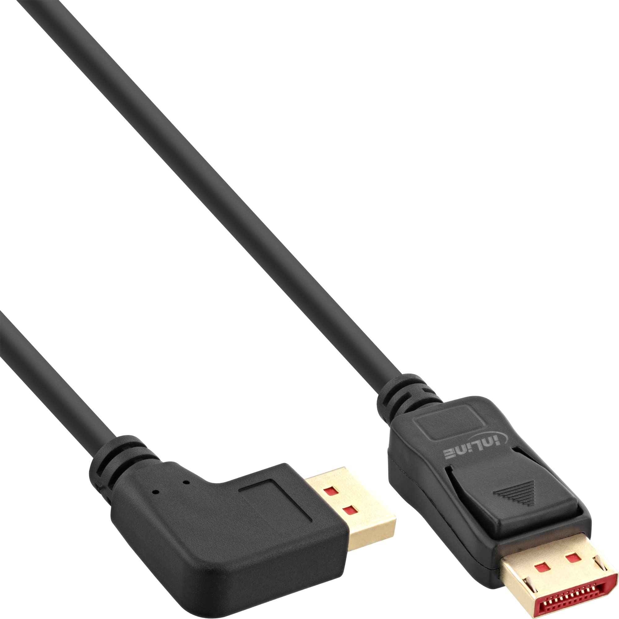 InLine® DisplayPort 1.4 Cable 8K4K Left Angled Black/Gold 3 m