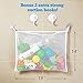 Pikababy Bath Toy Organizer, With 2 Extra Strong Suction Hooks, Includes 3M Stickers, Safe Non-Toxic Polyester, The Perfect Storage Bag,Premium Quality Mesh Basket For Toddlers and Kids Toys,Large net