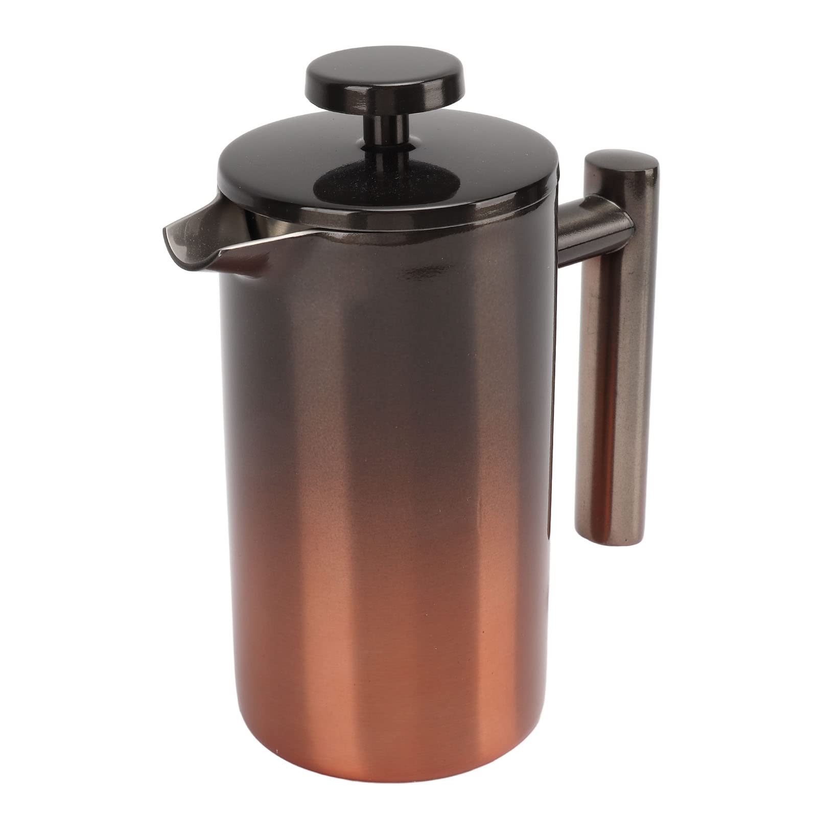 French Press Coffee Maker, 304 Stainless Steel Cold Brew Heatable French Press with Filter, Dishwasher Safe, No Coffee Grounds, Insulated French Coffee Press for Camping Travel (350ml)