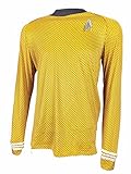 Oem Men's Star Trek Captain Kirk Shirt Uniform With Command Fleet Badge M Gold