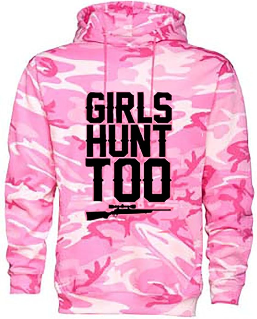 girls pink camo hoodie