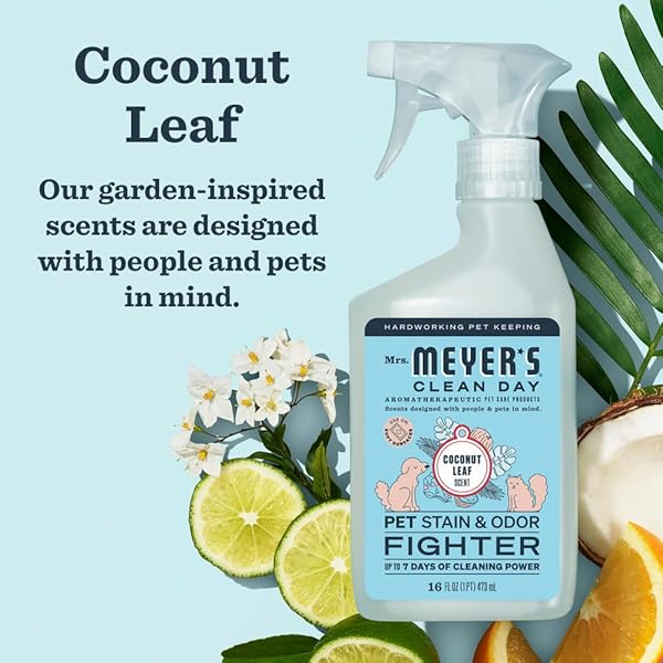 MRS. MEYER’S CLEAN DAY PET STAIN & ODOR FIGHTER, COCONUT LEAF SCENT, 16OZ