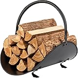 Amagabeli Fireplace Log Holder Indoor Firewood Carrier Metal Wood Rack Holders Tools Covers Fire Wood Basket Container Sets A