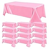 12 Pack Pink Tablecloth 57"x108" Wedding Rectangle