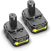 BECDXPal 2 Pack 4.0Ah Replacement for Ryobi 18V Battery P102 Compatible with Ryobi 18V Battery ONE+ P108 P103 P105 P107 P109 P104 P189 PBP005 PBP006 Cordless Power Tools