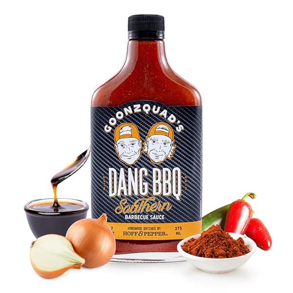 HOFF AND PEPPER GOONZQUAD DANG BBQ SOUTHERN BARBECUE SAUCE | HICKORY SMOKE TANGY BARBECUE SAUCE HANDMADE IN TENNESSEE