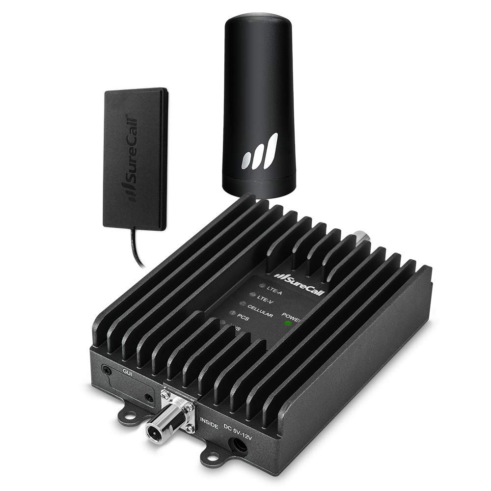 SureCall Fusion2Go 3.0 Fleet Vehicle Cell Signal Booster for Car, Truck, SUV, 5G/4G LTE, Permanent NMO Antenna, Multi-User All Carrier Boosts Verizon AT&T Sprint T-Mobile, FCC Approved, USA Company