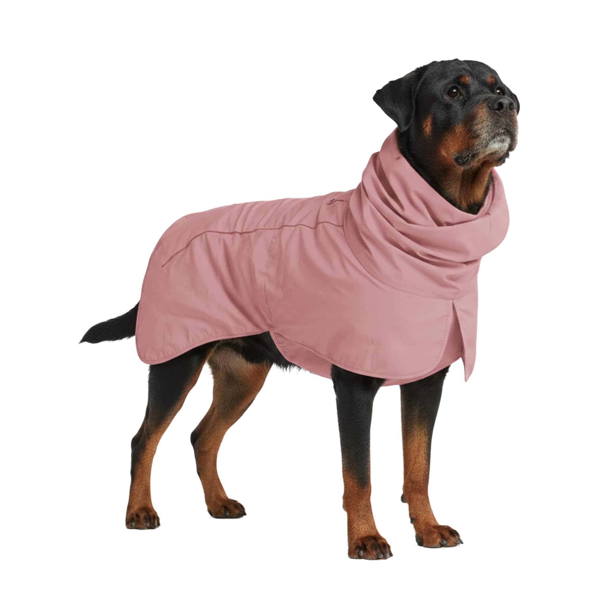 Spark Paws Dog Raincoat, Waterproof Windproof Rain Jacket, For Small Medium Large Extra Large Dogs, Reflective Breathable Full-body Coverage Dry Suit - Sea Pink, 4XL