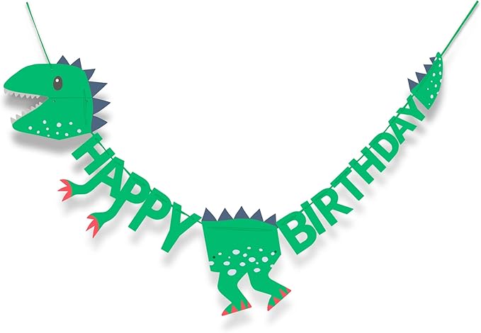 Download Banners Buntings Garlands X2 Personalised Birthday Banner Dinosaur Children Kids Party Decoration Poster 6 Home Furniture Diy