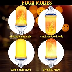 CPPSLEE Upgraded LED Flame Light Bulbs, 4 Modes