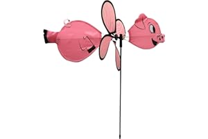 In the Breeze 2840 — Baby Pig Ground Spinner — Small Wind Spinner for Gardens, Planters, Flower Pots, Yards
