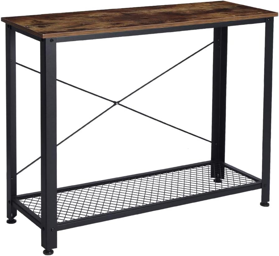 Best console table with shelves metal