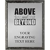 Corporate Plaques - 5 x 7 Above And Beyond Etched Recognition Trophy Plaque Award Prime