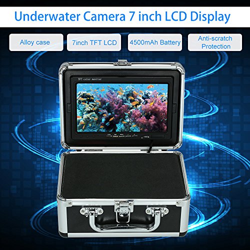 OWSOO Fish Finder Underwater Camera Portable Alloy Case With 7'' LCD Video Monitor Anti Sunshine Shield Sunvisor For Ice/Sea/River Fishing (Camera Not Included) - Thumbnail 3